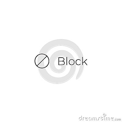 Circle Block Icon Vector in Modern Minimalist Style Vector Illustration