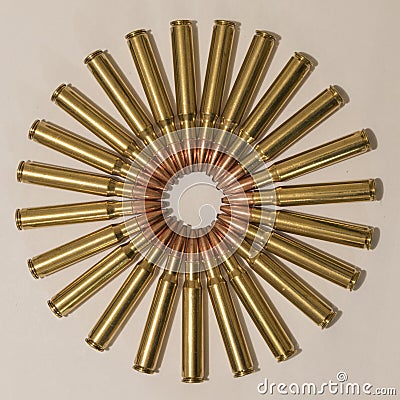 Circle of Bullets Stock Photo