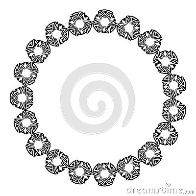 Circle celtic frame Vector Illustration