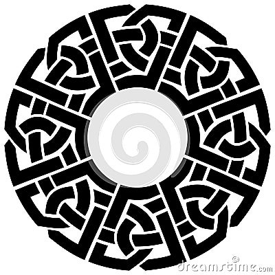 Circle celtic frame Vector Illustration