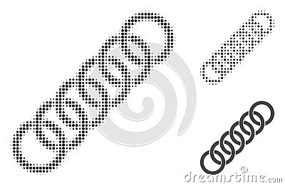 Circle Chain Halftone Dotted Icon Vector Illustration