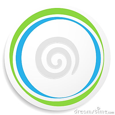 Circle, circular badge, label, tag and button shape with blank, empty space. Price tag, label element Vector Illustration