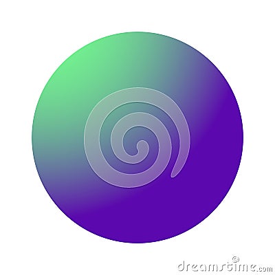 Circle color gradients. Rounded vibrant sphere buttons. Vector holographic set Vector Illustration