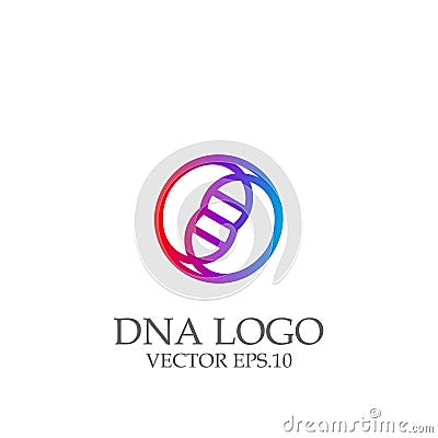 DNA icon logo vector design Vector Illustration