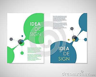 Circle Connection. Cover design for medical, social reports and presentations, technology and your ideas Vector Illustration