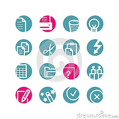 Circle document icons Vector Illustration