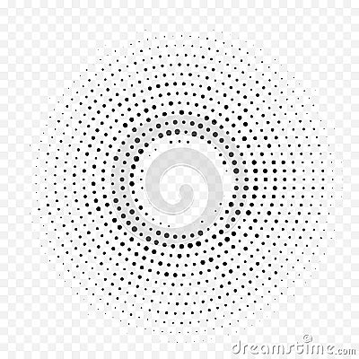 Circle dot halftone circular pattern vector white minimal gradient texture background Vector Illustration