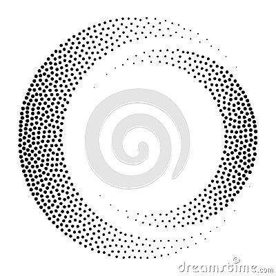 Circle dot pattern halftone vector round background design Vector Illustration
