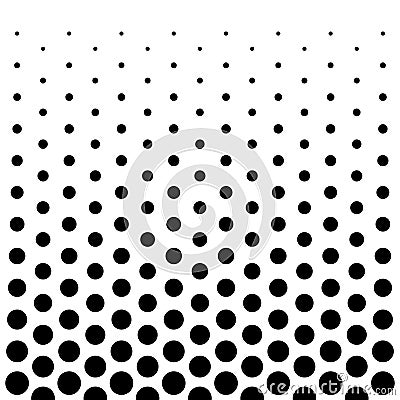 Circle Dots pattern design background in Black and white Vector Illustration