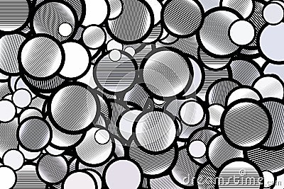 Circle or ellipse with lines background colorful shapes, good for graphic design. Art, generative, illustration & pattern. Vector Illustration