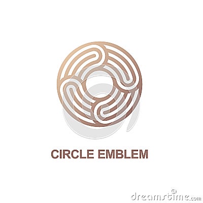 Circle emblem. Vector logo template Vector Illustration