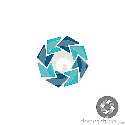 Circle financial logo Vector Illustration