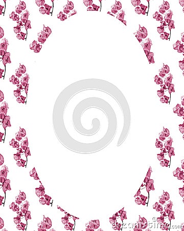 Circle Frame Background with Decorated Borders Stock Photo