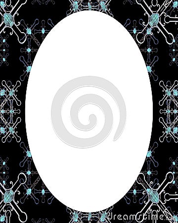 Circle Frame Background with Decorated Borders Stock Photo