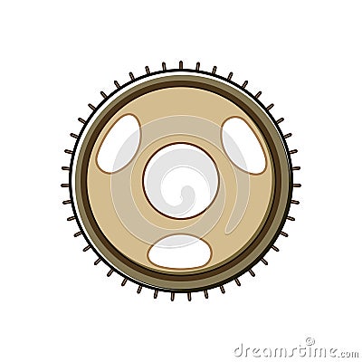 circle gear cartoon vector illustration Vector Illustration