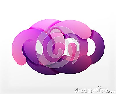 Circle geometric abstract background, colorful business or technology design for web Vector Illustration