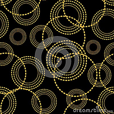 Circle geometric seamless pattern. Vector illustration. fashion graphic design.Modern stylish abstract texture. Template for print Vector Illustration