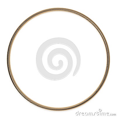 Circle gold rope 3d rendering Stock Photo