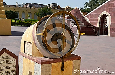 Circle gyration instrument (krantivritta yantra) at astronomical observatory Jaipur Rajasthan India Stock Photo
