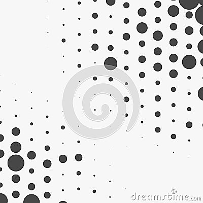 Circle halftone element, monochrome abstract graphic for DTP, pr Vector Illustration