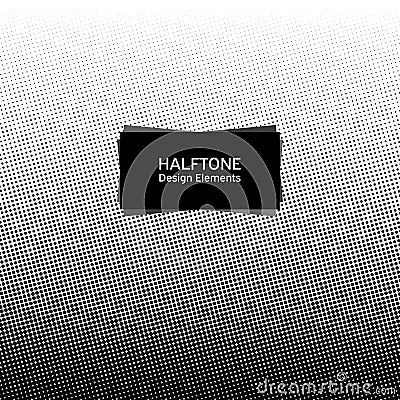 Circle halftone element, monochrome abstract graphic, prepress or generic concepts. Dotted gradient vector illustration Vector Illustration