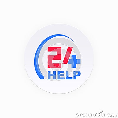Circle healthcare and medical help icon Cartoon Illustration