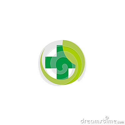 circle herbal herb medical leaf logo vector Vector Illustration