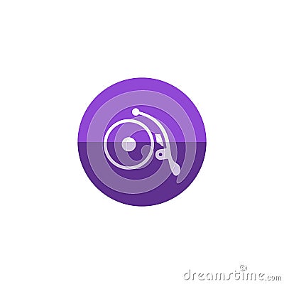 Circle icon - Bicycle bell Vector Illustration