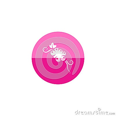 Circle icon - Grapefruit Vector Illustration