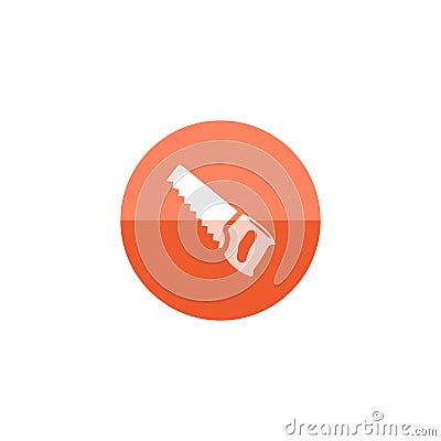 Circle icon - Hand saw Vector Illustration