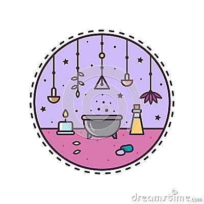 Circle icon. Potion. Vector illustration. Vector Illustration