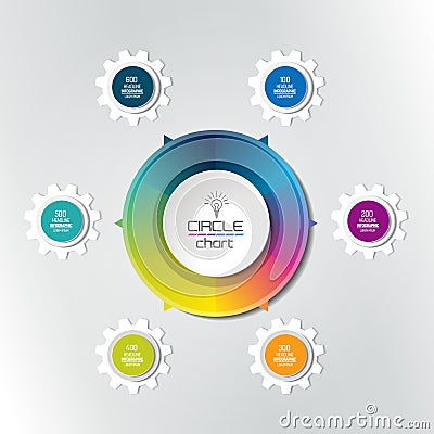 Circle infographic chart, diagram, scheme. Vector Illustration