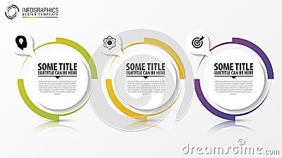 Circle infographic. Template for diagram. Vector Vector Illustration