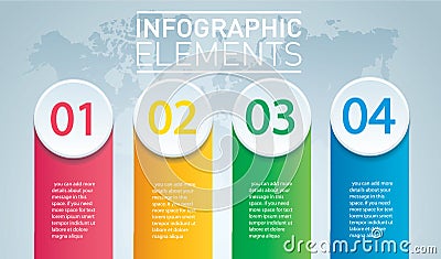 Circle infographic. Vector template with 4 options. Vector Illustration
