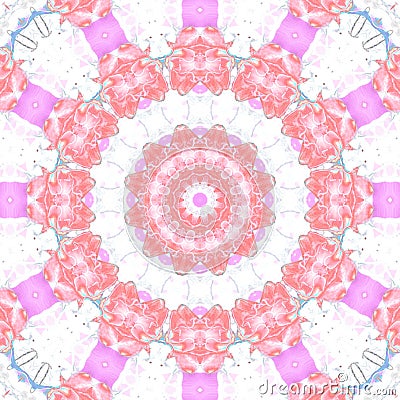 Circle kaleidoscopic synthetic Art background, complex geometry Stock Photo