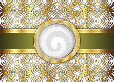 Circle label and abstract background. Vector Illustration