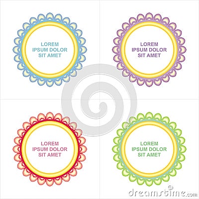 Circle Labels or tag Stock Photo