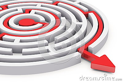 Circle labyrinth Stock Photo