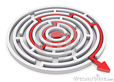 Circle labyrinth Stock Photo