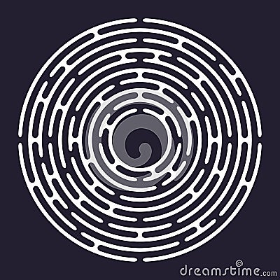 Circle labyrinth Vector Illustration