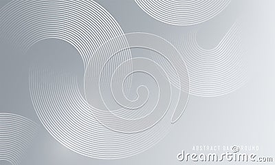 Circle lines abstract vector background. Minimal geometric circular grey pattern. Technology 3d medical design concept Vector Illustration