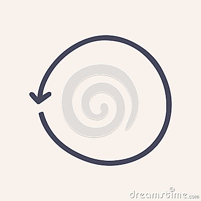 Circle loading color vector doodle simple icon Vector Illustration