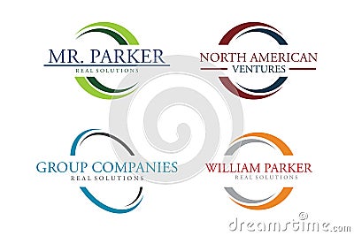 Circle logo set Vector Illustration