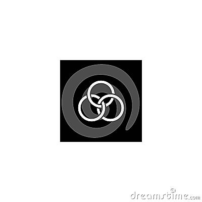 Circle logo vector icon Cartoon Illustration