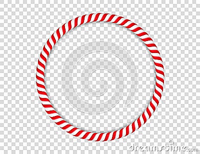 Candy Cane Circle Vector Illustration