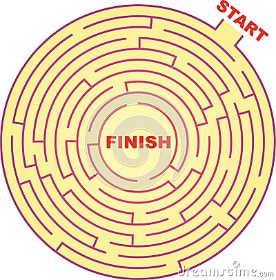 Circle Maze Vector Illustration
