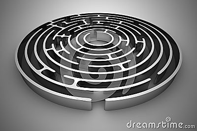 Circle maze Stock Photo