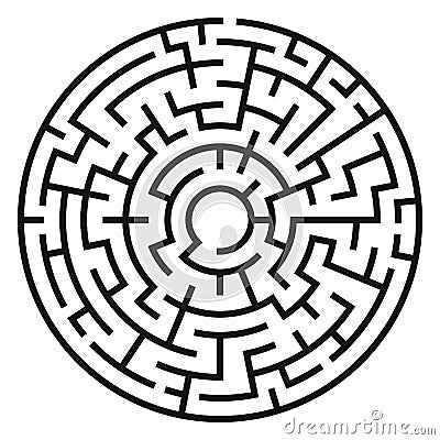 Circle Maze Vector Vector Illustration