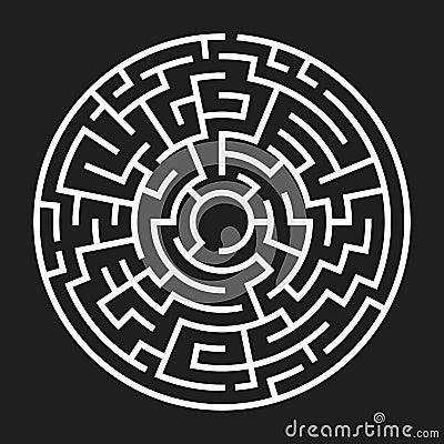 Circle Maze Vector Vector Illustration