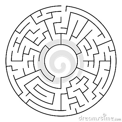 Circle Maze Vector Vector Illustration